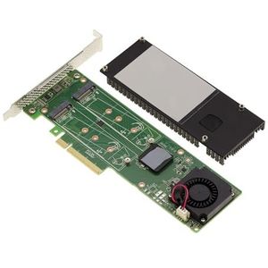 KALEA-INFORMATIQUE - PCIe 3.0 x8-controllerkaart - Voor 2 M.2 NVMe M Key SSD's - Met Marvell 88NR2241B0 Chipset