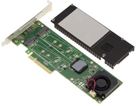 KALEA-INFORMATIQUE - PCIe 3.0 x8-controllerkaart - Voor 2 M.2 NVMe M Key SSD's - Met Marvell 88NR2241B0 Chipset
