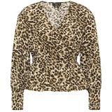 Faina - Blouseshirt - Donkergroen/Wit - Dierenprint - Lange Mouw