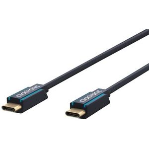 goobay Clicktronic USB-C stekker naar USB-C stekker Premium kabel/USB 3.2 Gen 1 / Type C snellaadkabel tot 15W / max. overdrachtssnelheid 5 Gbit/s/USB C datakabel voor USB-apparaten, 2m
