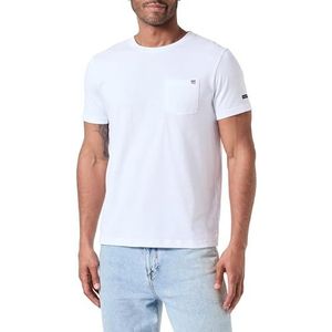 Armor Lux T-shirt met korte mouwen en zak, Wit, S