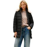 Tommy Hilfiger Vrouwen Mw Down Slim Jas Met Bont Ww0ww47540 Puffer Coat, Zwart (zwart), XXS