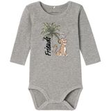 NAME IT Babyjongens Nbmjebbi Lionking Ls Wdi Body, gemengd grijs, 50