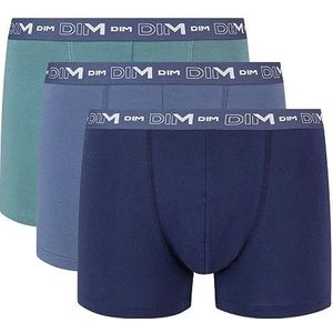 Dim Boxershorts voor heren, katoen, stretch, ademend, optimale grip, 3 stuks, Palm groen/storm blauw/denim blauw, 3XL