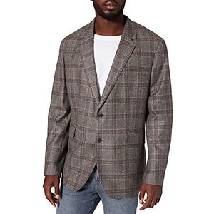 HACKETT LONDON Heren 4 PLY LT GREY CHECK Jacket, 9HHLT GRY/BEIGE, 46