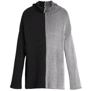 Desigual - Trui - Grijs/Zwart - Col - Lange Mouw