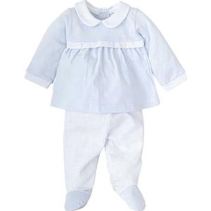 BABIDU Kinderset met lange mouwen T-shirt en geruite beenkappen, Vichy, unisex, baby, Roze, 6 Maanden