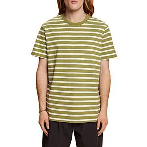 Esprit Collection Gestreept T-shirt van duurzaam katoen, leaf green, XS