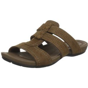 Timberland Pleasant Bay FTW EK gevlochten Slide 8114R damesslippers, Bruin Dark Brown, 38.5 EU