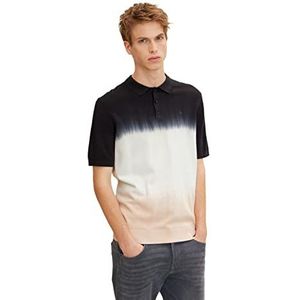 TOM TAILOR Denim Uomini Gebreide polo met kleurverloop 1030391, 29745 - Grey Coral Batic Design, XXL