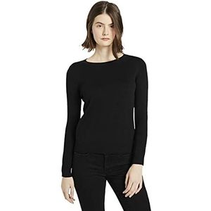 TOM TAILOR Denim Dames Gestippelde gebreide trui 1023319, 14482 - Deep Black, S