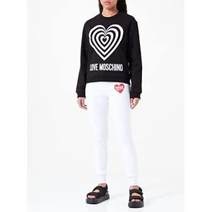 Love Moschino Dames Regular Fit Roundneck Sweatshirt, Zwart, 38, zwart, 38