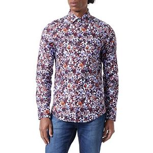 Seidensticker Heren 656230 overhemd, donkerrood, 37