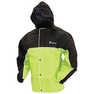 Frogg Toggs Road Toad Reflecterende Waterdichte Regenjas, Hivis Groen/Zwart, Klein