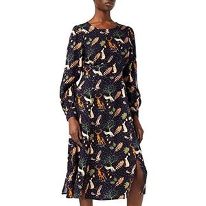 Louche LIV-Secret-Garden Casual avondjurk voor dames, marineblauw, 10