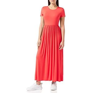 Amazon Essentials Maxi-jurk met korte mouwen voor dames (verkrijgbaar in grote maten), rood, medium