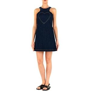 Love Moschino Mouwloze korte jurk voor dames, blauw, 42, blauw, 42