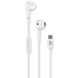 Cellularline - Capsule - USB-C stereo headset - In-ear design - Microfoon en aannameknop voor oproepen - Wit