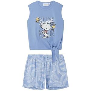 women'secret Korte pyjama, 100% katoen, Snoopy, blauw, Medium Blauw, XL