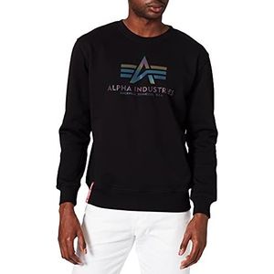 Alpha Industries Basis Regenboog Ref. Print Sweatshirt voor Mannen Black