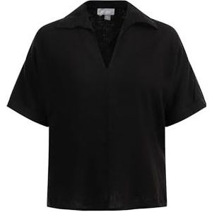 IRIDIA dames blouseshirt, zwart, XXL