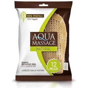 ARIX 12 stuks peeling-handschoenen van sisal uit de lijn Aqua Massage Natural, verwijdert verontreinigingen en verbetert de doorbloeding, massagehandschoen voor ontspanning, 12 stuks