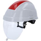 KS Tools - 117.0137 - Veiligheidshelm - Rood - Met Gezichtsbescherming
