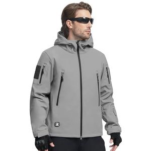 FREE SOLDIER Windjack voor heren met meerdere zakken, Lichtgrijs, XL