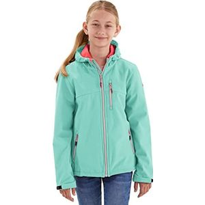 killtec Girl's Softshelljack met capuchon Girls Softshelljacke, mint, 140, 37769-000