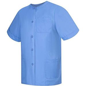 MISEMIYA - Gezondheidstas voor dames met knoop, ronde hals, uniform, clinica, ziekenhuiskleding, werkkleding - Ref. 831 - blauw - XX-Large