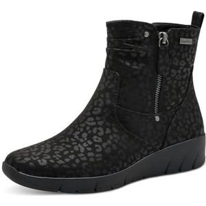 Jana Dameslaars Flat TEX + veganistische modelaarzen, zwart/leo, 37 EU, Black Leo, 37 EU