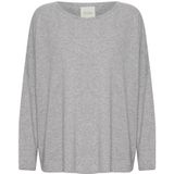 Part Two TilaPW Damestrui, losse pasvorm, lange mouwen, Medium Grey Melange, M