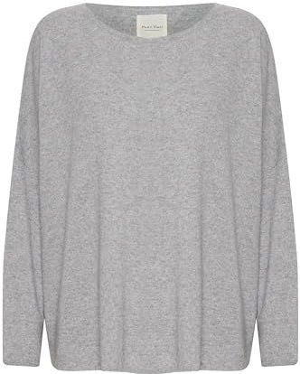 Part Two TilaPW Damestrui, losse pasvorm, lange mouwen, Medium Grey Melange, M