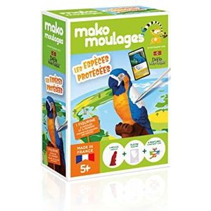 mako moulages - Beschermde soorten - Ara Bleu - Bioviva Partnerschap - Gips gieten om te schilderen - 4 potten verf - herbruikbare vormen - Made in France - vanaf 5 jaar - 39085