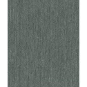 Rasch Behang 844429 - Effen vliesbehang in donkergroen met textielstructuur uit de collectie Perfecto VI - 10,05 m x 0,53 m (L x B)