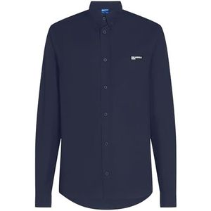 Karl Lagerfeld Jeans, Heren, Popeline Shirt, Regular Fit, Zwart, XS