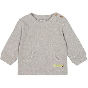 loud + proud Unisex sweatshirt met wafelstructuur voor kinderen, GOTS-gecertificeerd T-shirt, zilver, 62/68 cm