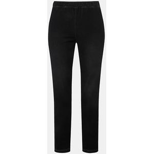 Ulla Popken Jersey jeansbroek voor dames, zwart, 45W x 32L