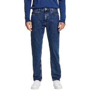 ESPRIT Jeans met rechte pijpen en gemiddelde taillehoogte, Blue Medium Washed., 34W x 34L