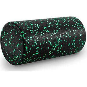 ProsourceFit Schuimrollen met hoge dichtheid, 30 cm lang, stevig, atletisch massagegereedschap voor het hele lichaam voor rugstrekken, yoga, pilates, spierherstel na de training, zwart/groen