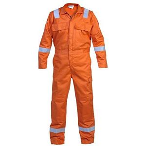 Hydrowear 043520OR Minden Coverall, 80% Katoen/19% Polyester/1% Antistatisch, 56 Maten, Oranje