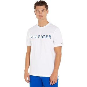 Tommy Hilfiger Heren Hilfiger Ink TEE S/S T-shirts, wit, XS, Kleur: wit, XS