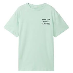 TOM TAILOR T-shirt voor jongens, 34606 - Pastel Apple Green, 164 cm