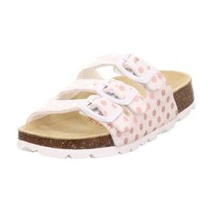 Superfit Mädchen FUSSBETTPANTOFFEL Hausschuhe, WEIß/ROSA 1080