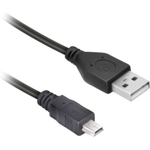 Ekon USB-A mini-USB-kabel, USB 2.0, stekker, 3 meter, opvouwbaar, voor camera, harde schijf, GPS, GoPro