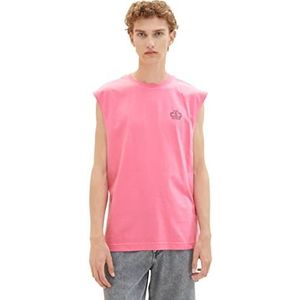 TOM TAILOR Denim Tanktop voor heren, relaxed fit, 31645 - Summertime Pink, L