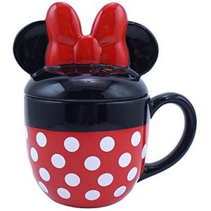 Disney Minnie Mouse-mok met deksel - Minnie Mouse-mok - 3D-mok - kantoormok als cadeau