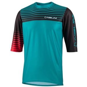 Nalini New Hill T-shirt voor heren, blauwgroen/zwart, M