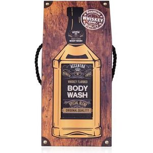 Accentra Douchegel SPECIAL BLEND in fles incl. geschenkdoos in whiskey look, 400ml, geur: Whiskey - navulbaar, zwart/oranje