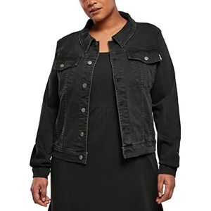 Urban Classics Organic Denim jas voor dames, Zwart gebleekt.